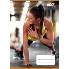 COOL BY VICTORIA Füzet, tűzött, A5, vonalas, 32 lap, 4-8. osztály, COOL BY VICTORIA, "Fitness life", "21-32"