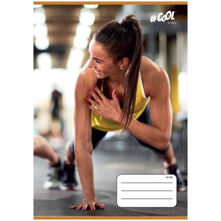 COOL BY VICTORIA Füzet, tűzött, A5, vonalas, 32 lap, 4-8. osztály, COOL BY VICTORIA, "Fitness life", "21-32"