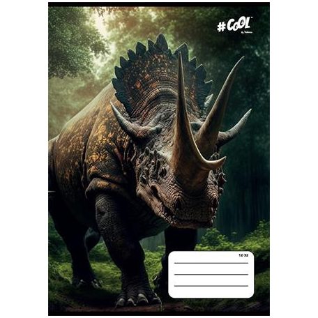 COOL BY VICTORIA Füzet, tűzött, A5, vonalas, 32 lap, 3. osztály, COOL BY VICTORIA, "Jurassic", "12-32"