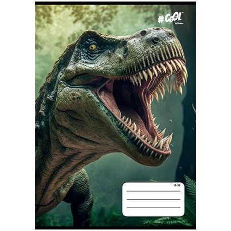 COOL BY VICTORIA Füzet, tűzött, A5, vonalas, 32 lap, 3. osztály, COOL BY VICTORIA, "Jurassic", "12-32"