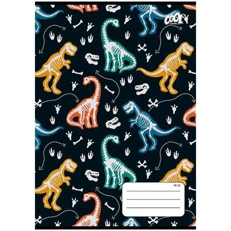 COOL BY VICTORIA Füzet, tűzött, A5, vonalas, 32 lap, 1. osztály, COOL BY VICTORIA "Dinosaurus world", "14-32"