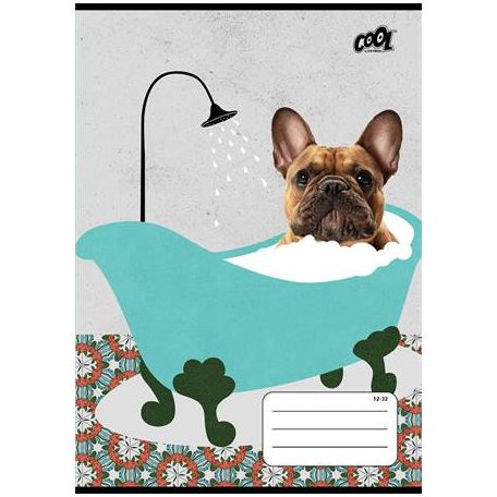 COOL BY VICTORIA Füzet, tűzött, A5, vonalas, 32 lap, 2. osztály, COOL BY VICTORIA "Bath", "16-32"