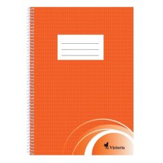   VICTORIA PAPER Spirálfüzet, A4, francia kockás, 70 lap, VICTORIA PAPER