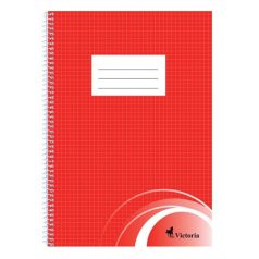   VICTORIA PAPER Spirálfüzet, A4, kockás, 70 lap, VICTORIA PAPER