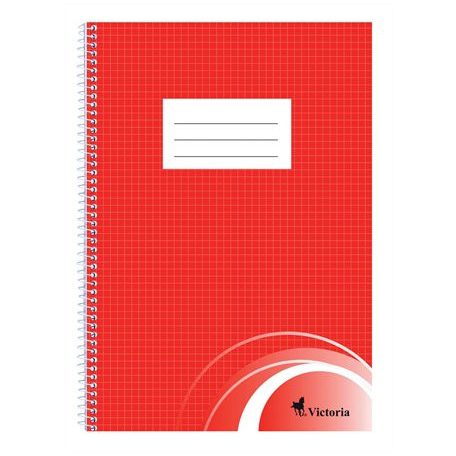 VICTORIA PAPER Spirálfüzet, A4, kockás, 70 lap, VICTORIA PAPER