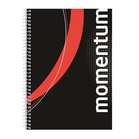 VICTORIA PAPER Spirálfüzet, A4, kockás, 90 lap, perforált, lyukasztott, VICTORIA PAPER, "Momentum"