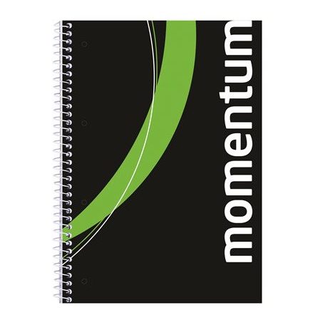 VICTORIA PAPER Spirálfüzet, A4, sima, 90 lap, perforált, lyukasztott, VICTORIA PAPER, "Momentum"