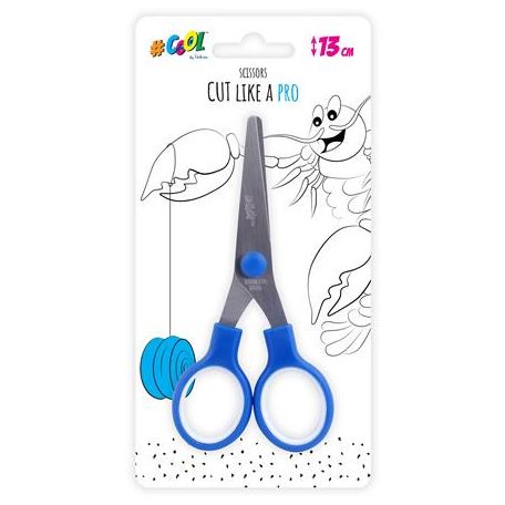 COOL BY VICTORIA Olló, iskolai, 13 cm, COOL BY VICTORIA, kék