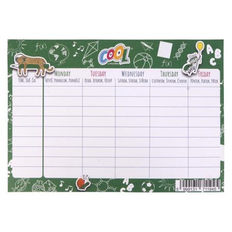 COOL BY VICTORIA Órarend, A5, kétoldalas, COOL BY VICTORIA