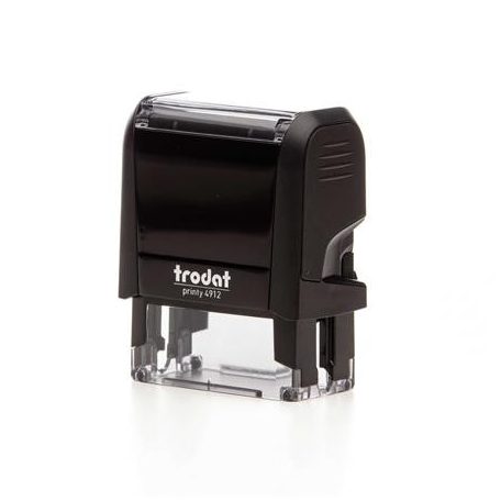 TRODAT Bélyegző, TRODAT "Printy 4912", fekete ház, fekete párnával
