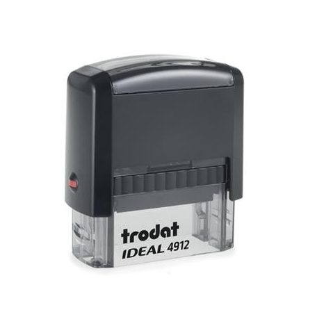 TRODAT Bélyegző, TRODAT "Ideal 4912", fekete ház, fekete párnával