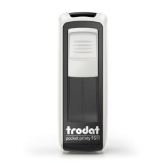   TRODAT Bélyegző, TRODAT "Pocket Printy 9511", fehér ház, fekete párnával