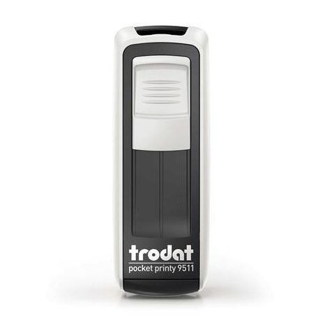 TRODAT Bélyegző, TRODAT "Pocket Printy 9511", fehér ház, fekete párnával