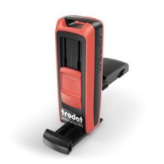   TRODAT Bélyegző, TRODAT "Pocket Printy 9511", piros ház, fekete párnával
