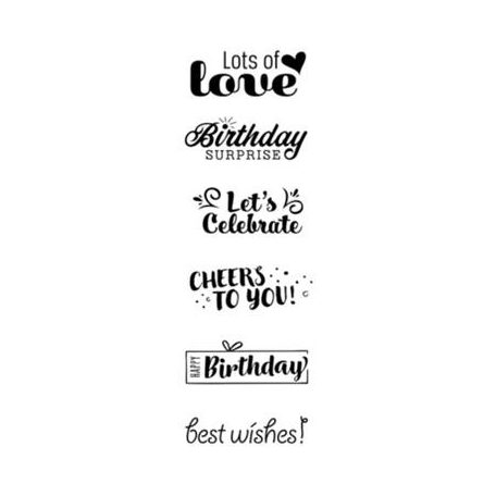 TRODAT Bélyegző készlet, 6 minta, TRODAT "Creativ Birthday"