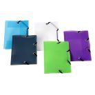 VIQUEL Gumis mappa, 20 mm, PP, A6, VIQUEL "Propyglass Mini", vegyes színek