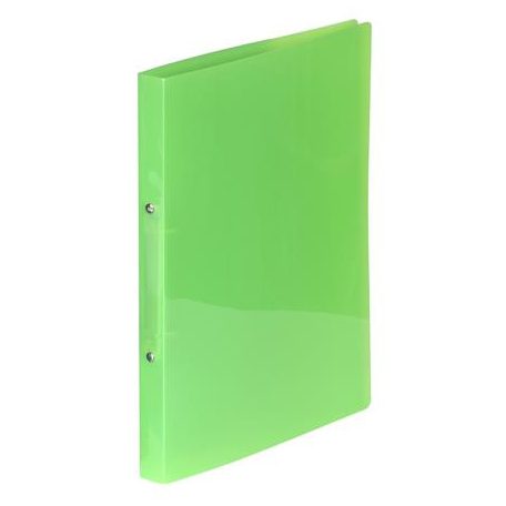 VIQUEL Gyűrűs könyv, 2 gyűrű, 20 mm, A4, PP, VIQUEL "Propyglass", zöld