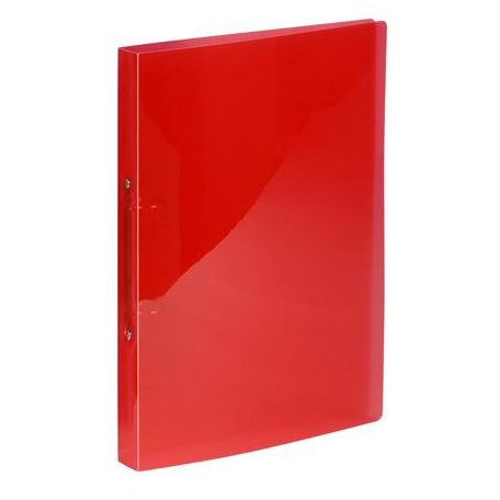 VIQUEL Gyűrűs könyv, 2 gyűrű, 20 mm, A4, PP, VIQUEL "Propyglass", piros