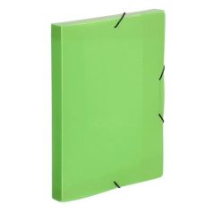   VIQUEL Gumis mappa, 30 mm, PP, A4, VIQUEL "Coolbox", áttetsző zöld