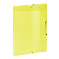   VIQUEL Gumis mappa, 30 mm, PP, A4, VIQUEL "Coolbox", áttetsző sárga