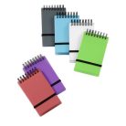 VIQUEL Spirálnotesz, 75x125 mm, vonalas, VIQUEL "Propyglass Mini", vegyes színek