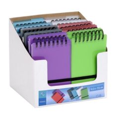   VIQUEL Spirálnotesz, 75x125 mm, vonalas, VIQUEL "Propyglass Mini", vegyes színek