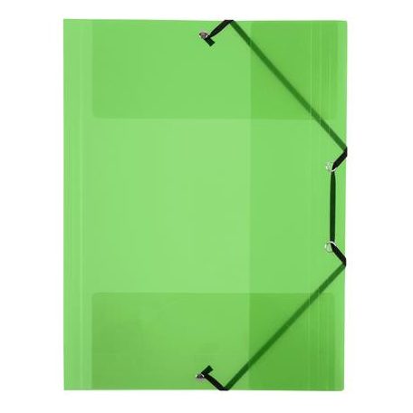 VIQUEL Gumis mappa, 15 mm, PP, A4, VIQUEL "Propyglass", zöld