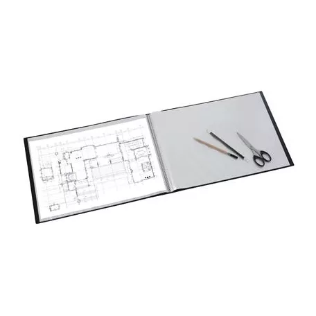 VIQUEL Bemutatómappa, PP, 30 zsebes, A3, fekvő, PP, VIQUEL "Creative Gallery", fekete