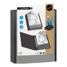   VIQUEL Gyűrűs könyv, 4 gyűrű, 40 mm, A3, PP, VIQUEL "Creative Gallery", fekete