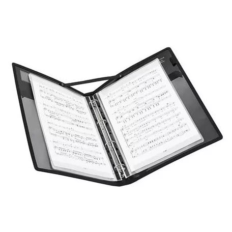 VIQUEL Kottatartó, 4 gyűrűs, 25 mm, A4, PP, VIQUEL "Vocalyz Adagio", fekete