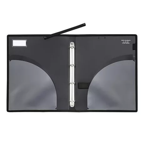 VIQUEL Kottatartó, 4 gyűrűs, 25 mm, A4, PP, VIQUEL "Vocalyz Adagio", fekete