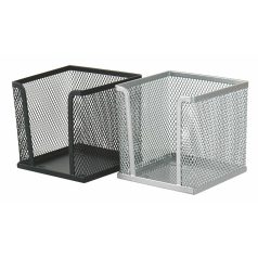   VICTORIA OFFICE Kockatömbtartó, fémhálós, VICTORIA OFFICE, fekete