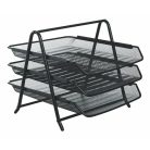 VICTORIA OFFICE Irattálca, fémhálós, 3 részes, VICTORIA OFFICE, fekete