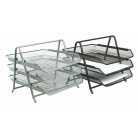 VICTORIA OFFICE Irattálca, fémhálós, 3 részes, VICTORIA OFFICE, fekete