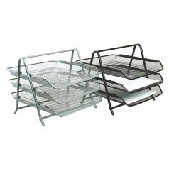   VICTORIA OFFICE Irattálca, fémhálós, 3 részes, VICTORIA OFFICE, fekete