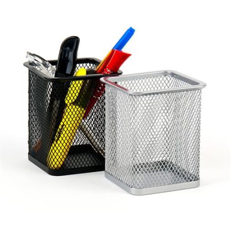 VICTORIA OFFICE Írószertartó, fémhálós, szögletes, VICTORIA OFFICE, fekete