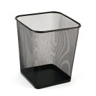 VICTORIA OFFICE Papírkosár, fémhálós, szögletes, VICTORIA OFFICE, fekete