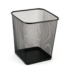   VICTORIA OFFICE Papírkosár, fémhálós, szögletes, VICTORIA OFFICE, fekete