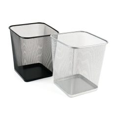   VICTORIA OFFICE Papírkosár, fémhálós, szögletes, VICTORIA OFFICE, fekete