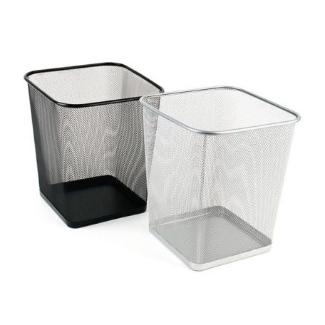 VICTORIA OFFICE Papírkosár, fémhálós, szögletes, VICTORIA OFFICE, fekete