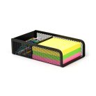 VICTORIA OFFICE Kockatömbtartó és gemkapocstartó, fémhálós, VICTORIA OFFICE, fekete