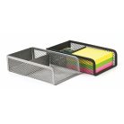 VICTORIA OFFICE Kockatömbtartó és gemkapocstartó, fémhálós, VICTORIA OFFICE, fekete