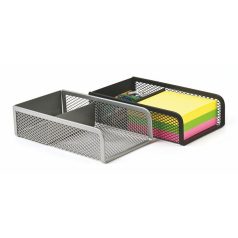   VICTORIA OFFICE Kockatömbtartó és gemkapocstartó, fémhálós, VICTORIA OFFICE, fekete