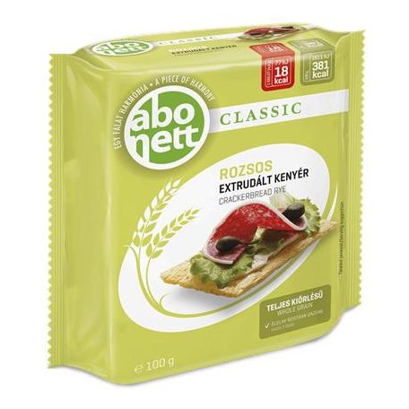 ABONETT Extrudált kenyér, ABONETT, 100 g, rozsos