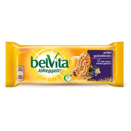 BELVITA Keksz, 50 g, BELVITA "Jó reggelt", erdei gyümölcsös