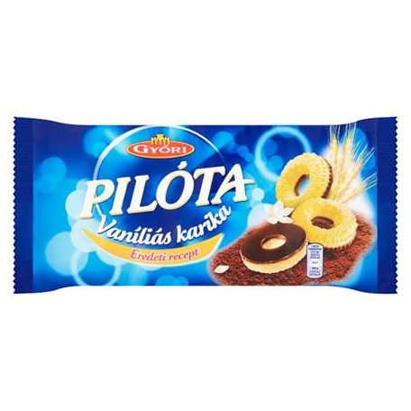 GYŐRI Vaníliás karika, 300 g, GYŐRI " Pilóta", étcsokoládés