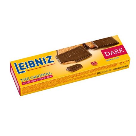 LEIBNIZ Keksz, 125g, LEIBNIZ "Choco", étcsokoládés