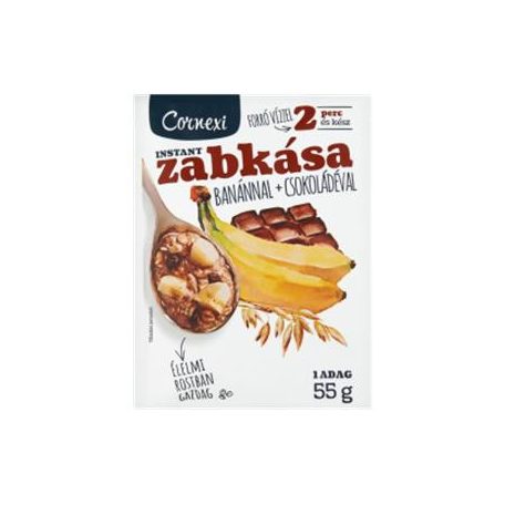 CORNEXI Zabkása, 55 g, CORNEXI, banán-csoki