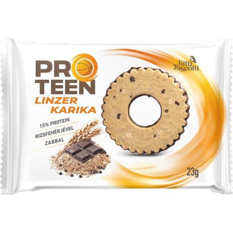 PROTEEN Linzer karika, 23 g, PROTEEN, rizsfehérjével és zabbal