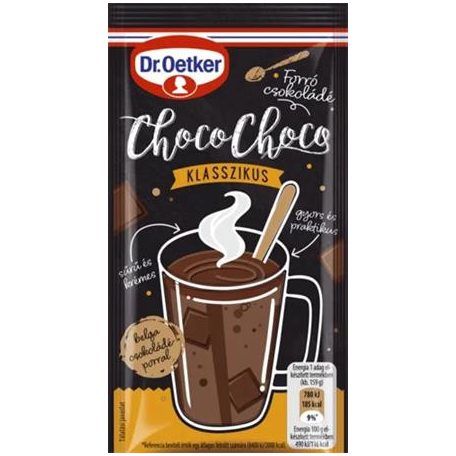 DR OETKER Forró csokoládé, 34 g, DR OETKER "Choco-Choco", klasszikus